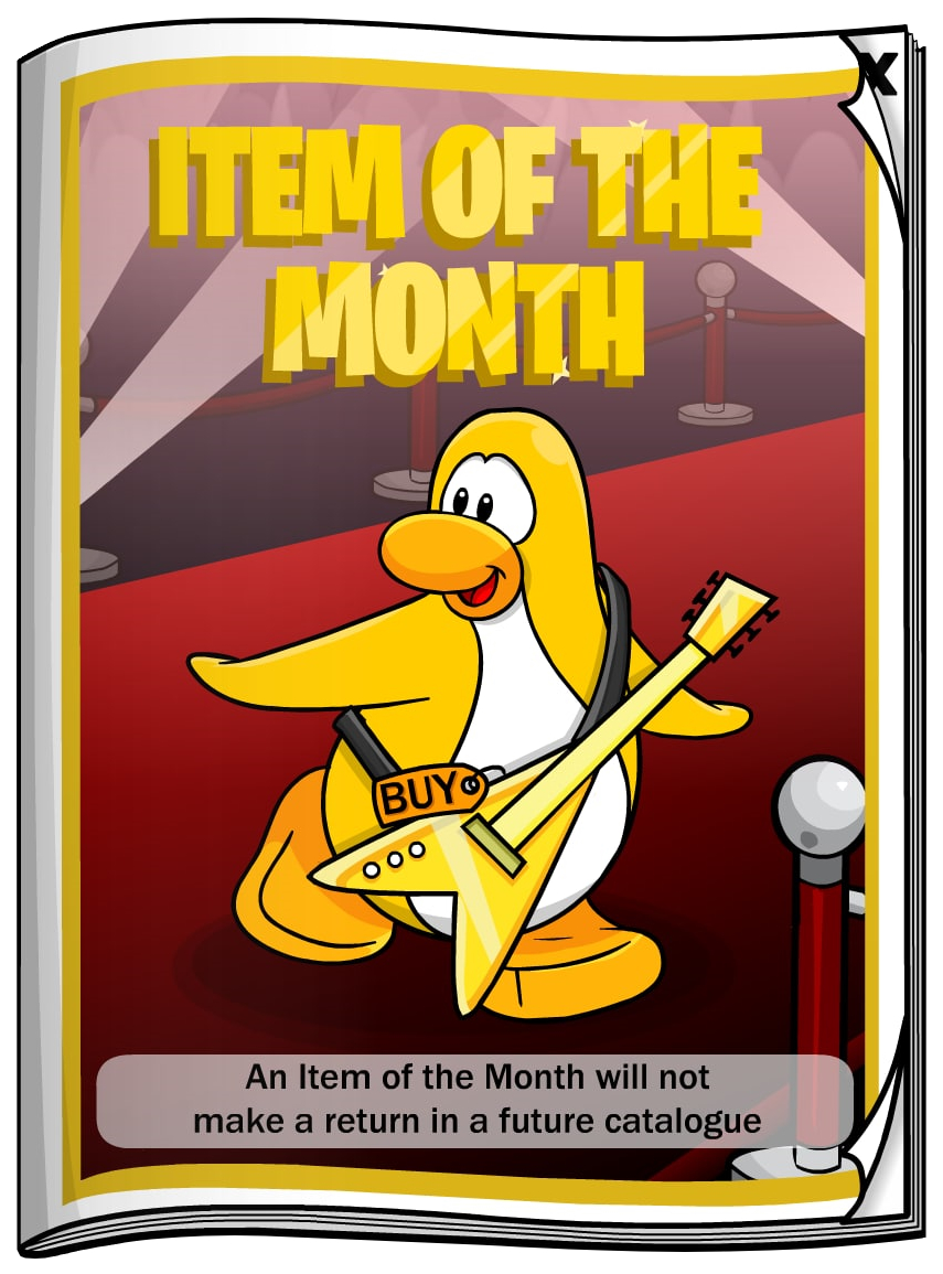 An Item of the Month page which was introduced to the monthly item catalog, for players that wanted more exclusive items.