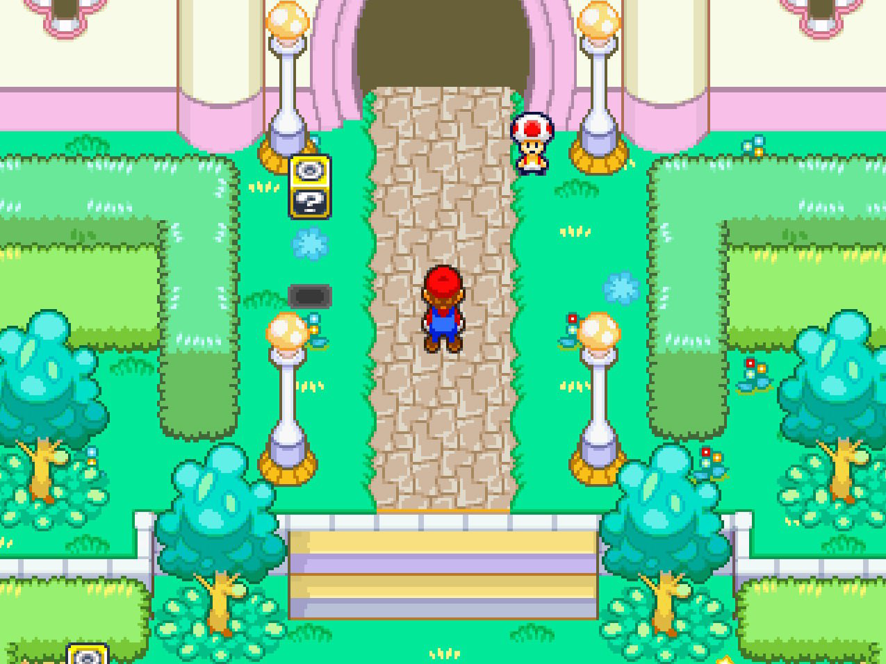 Princess Peach's castle from a scrapped version of the early game.